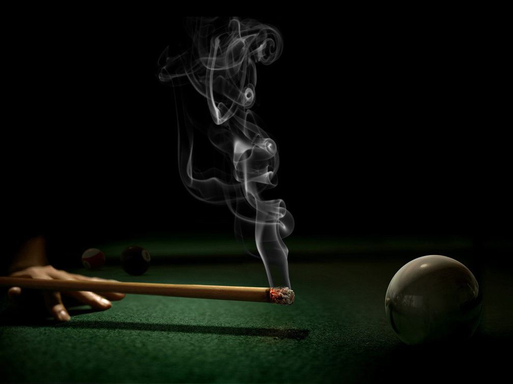 Billiards on smoke