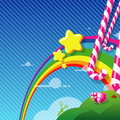 Vector Rainbow Candy and candy, Lamb