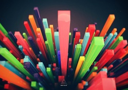 Colourful Bars in 3D