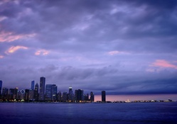 Night View of Chicago USA