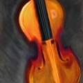 Violin Oil Painting