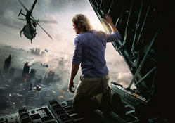 Brad Pitt In World War Z Movie