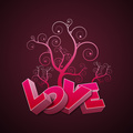 Love In Pink Background