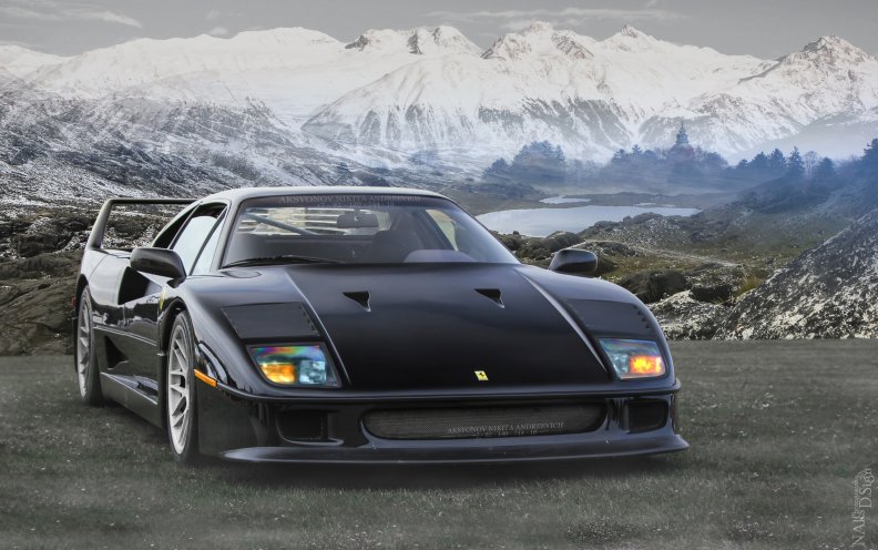 F40 and mountains