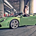 Green Lamborghini