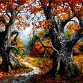 Oak Trees at Fall