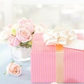 Pink Roses and a Gift