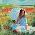 Girl Sitting in the Field