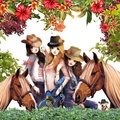 Cowgirls And Their Horses