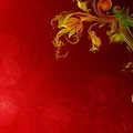 Red Floral Abstract