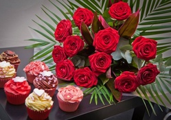 Red Roses and Cupcakes  for my Friends
