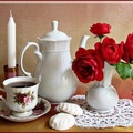 red roses for tea time