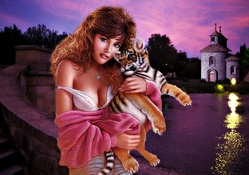 Beauty with tiger cub
