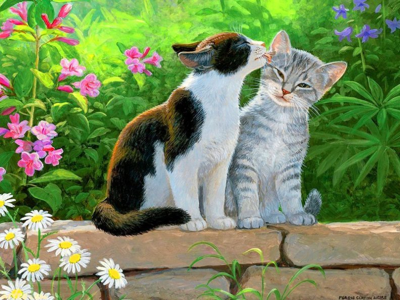Garden kitties