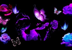Roses &amp; Butterflies Desktop