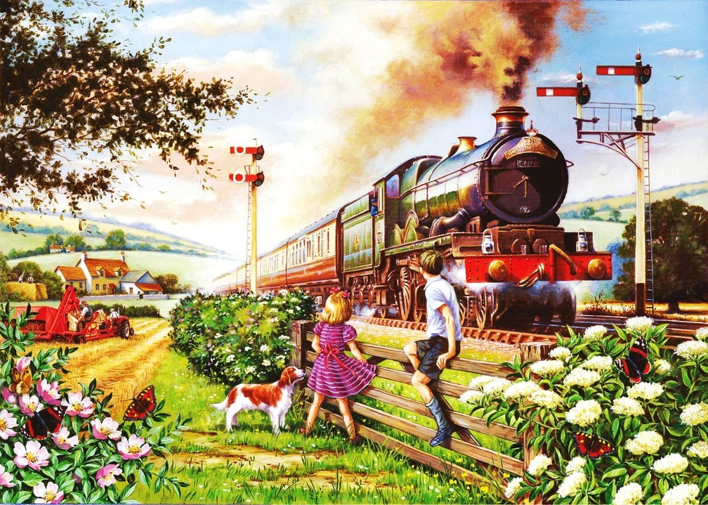 Children and Train