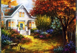 Romantic Cottage at Fall