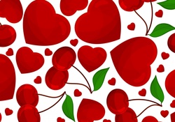 Hearts and cherries