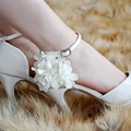White wedding shoe