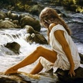 Girl by the Stream
