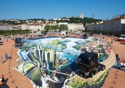 Visual Phenomena 3D Street Art in Lyon