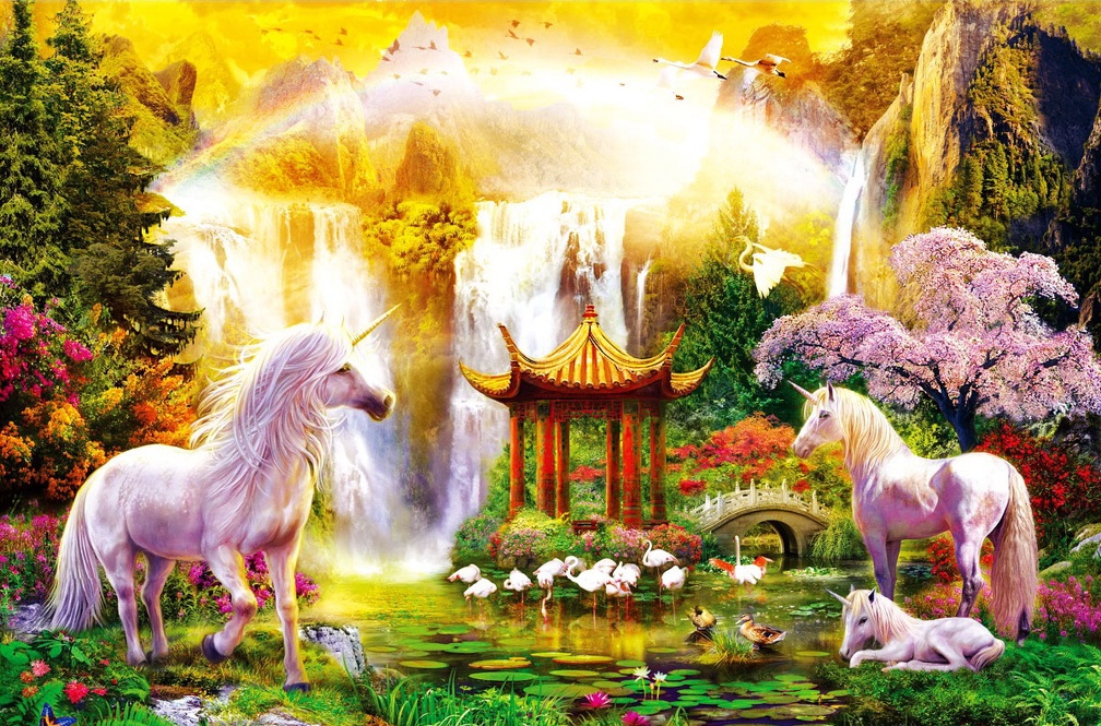 Unicorn valley of the waterfalls
