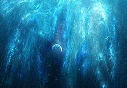 planet within nebula