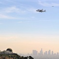 the shuttle endeavour arriving in los angeles