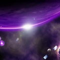 Purple Planets in Space