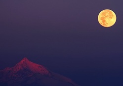 moon over the alps