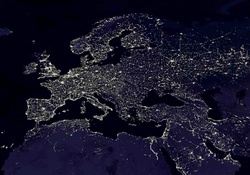 Europe at night