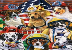 puppy fire fighters
