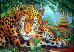 'Jaguar Crouched Silently'