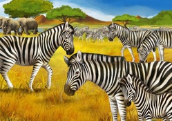 Zebras and Elephants