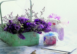Basket of the purple beauty