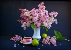 A Cup of Tea with Lilacs For  DIANNA(GREENFROGGY1)