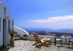 Relaxing in Santorini