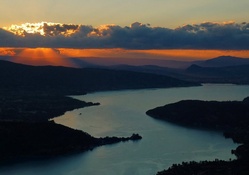 Sunset on Lake Annecy