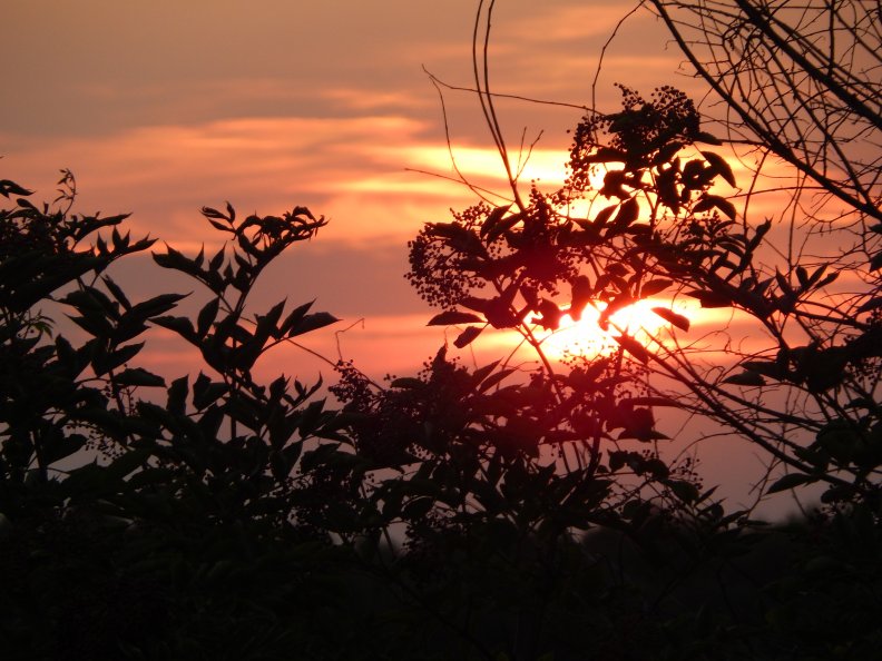 un edited picture of the sun set