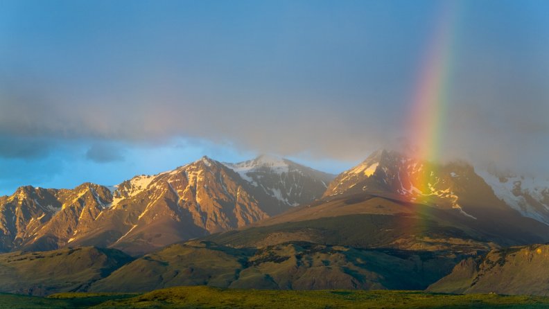 Rainbow over Argentina National Park