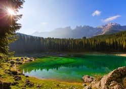 The Carezza Lake, Dolomites, Italy