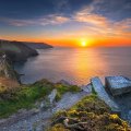 Sunset At Valley Of The Rocks, England
