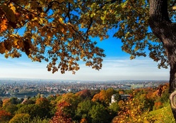 wonderful view from a hill above dresden germany