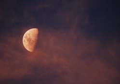 Moon in Smoky Sky