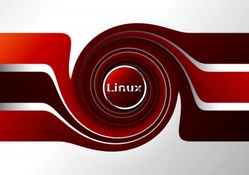 Linux dark red twirl wide