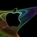 Multicolor warp of the logo apple