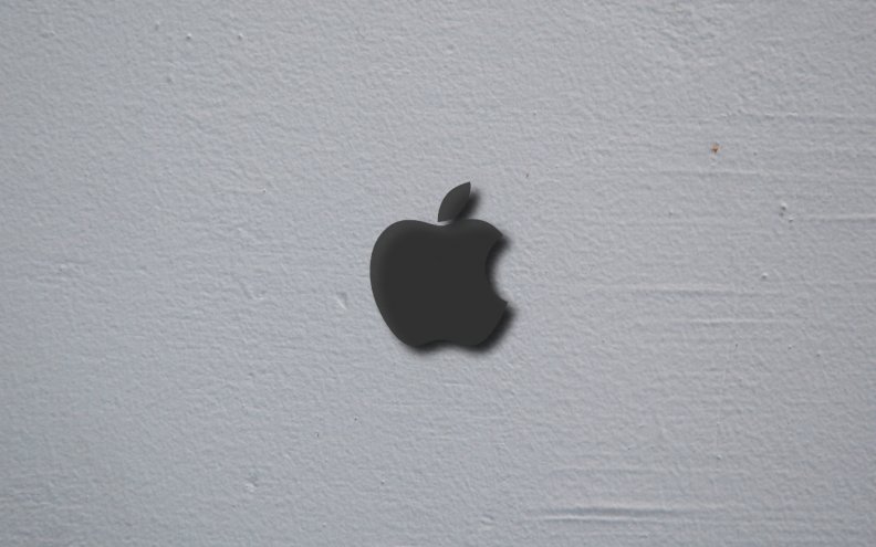 Apple Logo on Plaster Simple