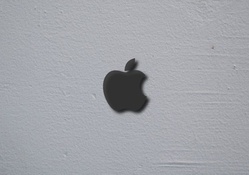 Apple Logo on Plaster Simple
