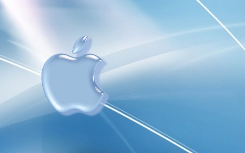 Icy blue apple logo