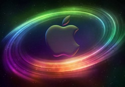 Multicolor spin of the logo apple
